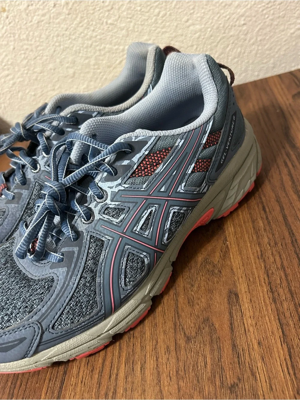 ASICS Gel-Venture 6 Women’s Running Shoes Size 8.5 Blue Grey Pink